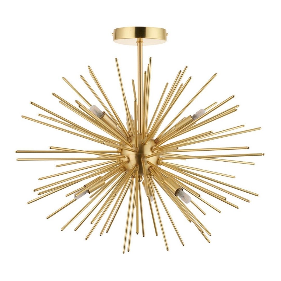 Orta 6 Light Gold Semi Flush Ceiling Light