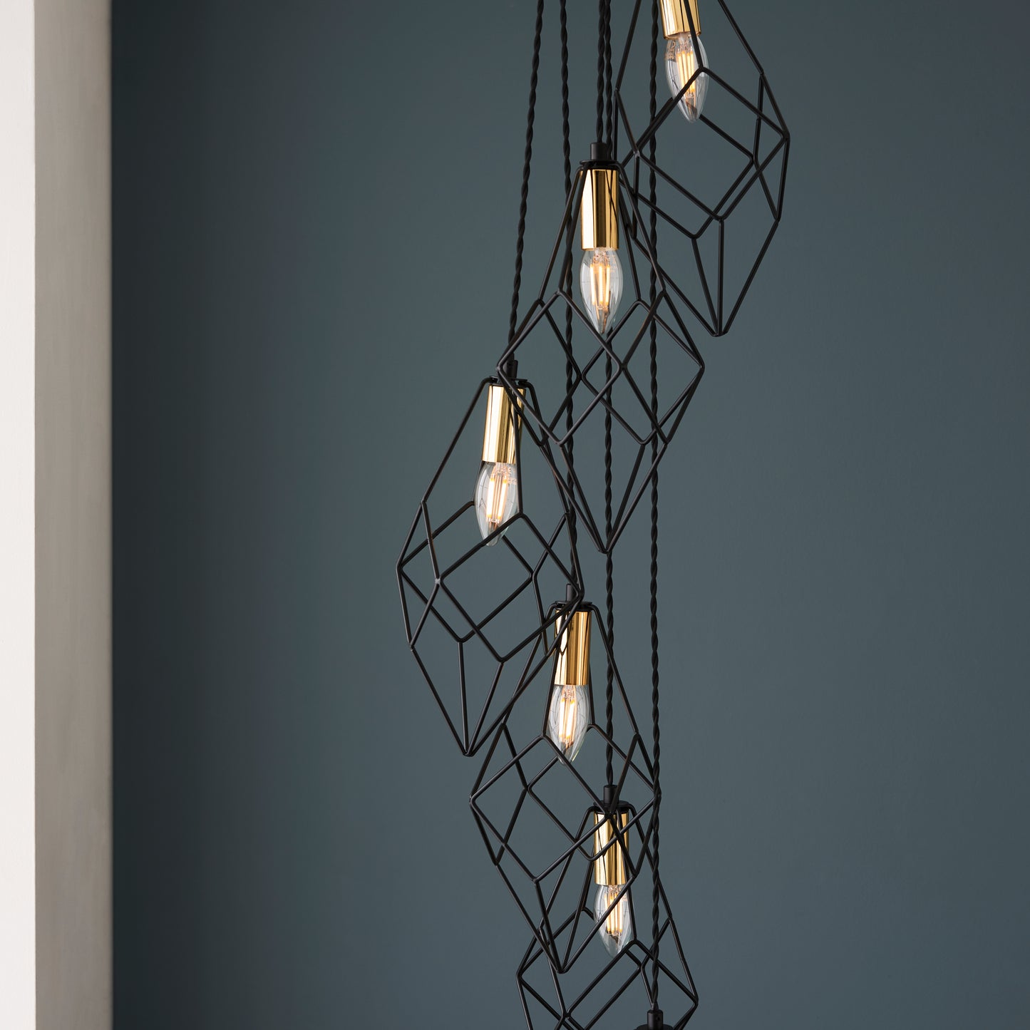 Jaxon Black 6 Light Geometric ceiling Pendant