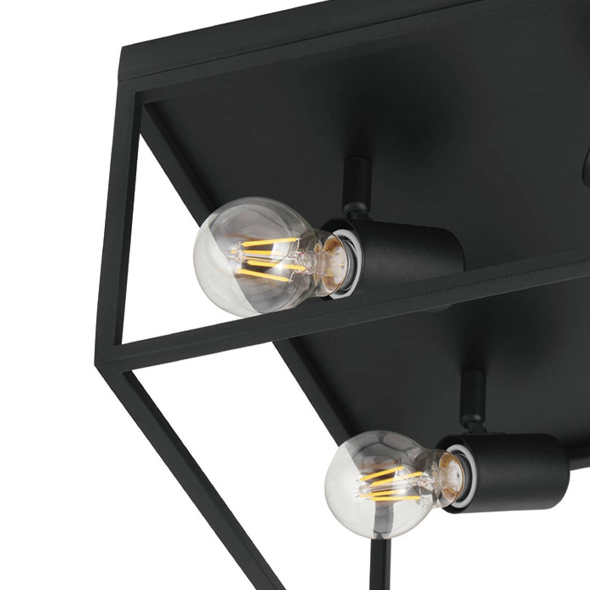 Silentina 4-Light Black Flush Ceiling Light
