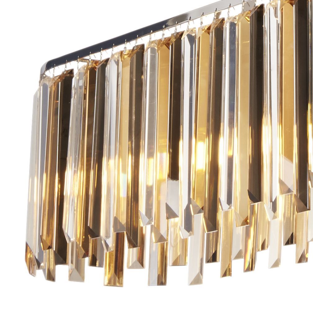 Clarissa 8 Light Polished Chrome & Glass Ceiling Pendant