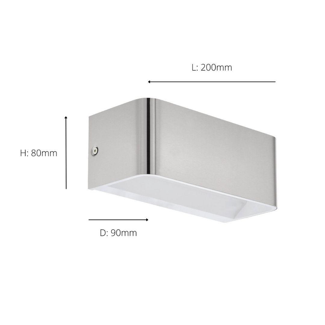 Sania Nickel & White LED Wall Light