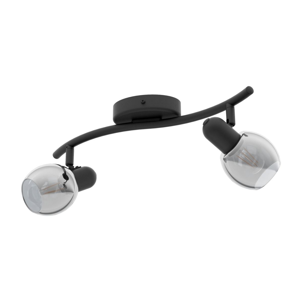 Pollica 2 Light Spotlight Black Ceiling Bar