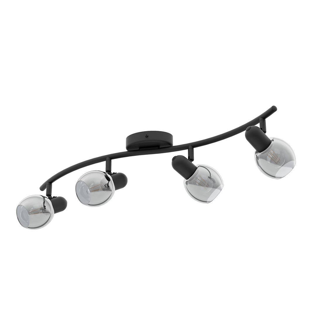 Pollica 4 Light Spotlight Black Ceiling Bar
