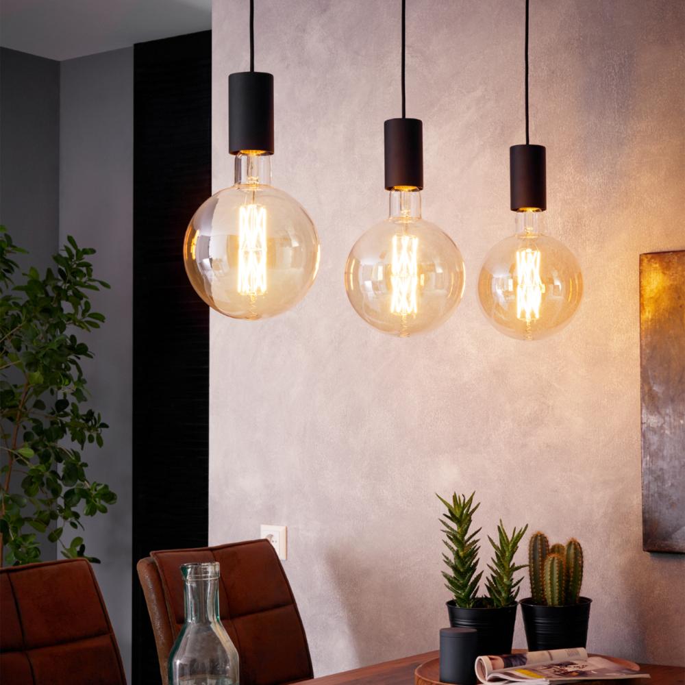 Pozueta 3-Light Black Ceiling Pendant Light