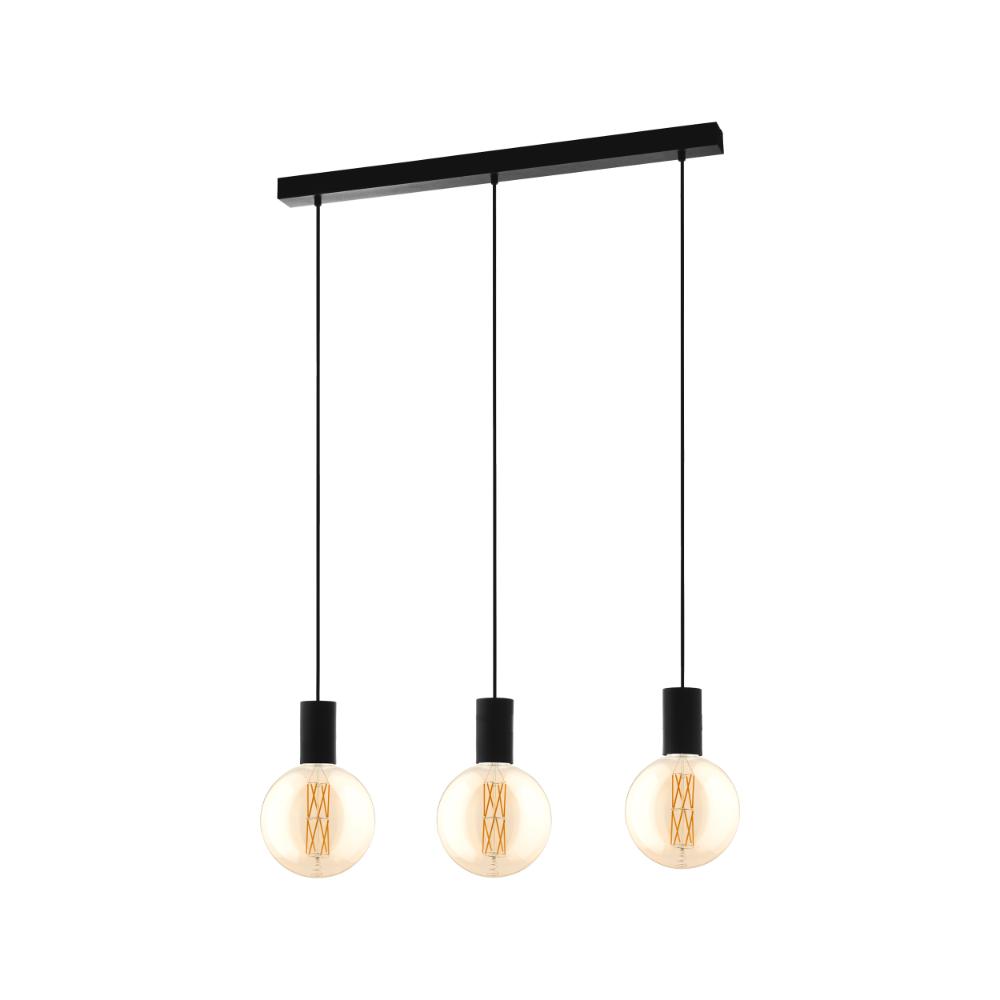 Pozueta 3-Light Black Ceiling Pendant Light