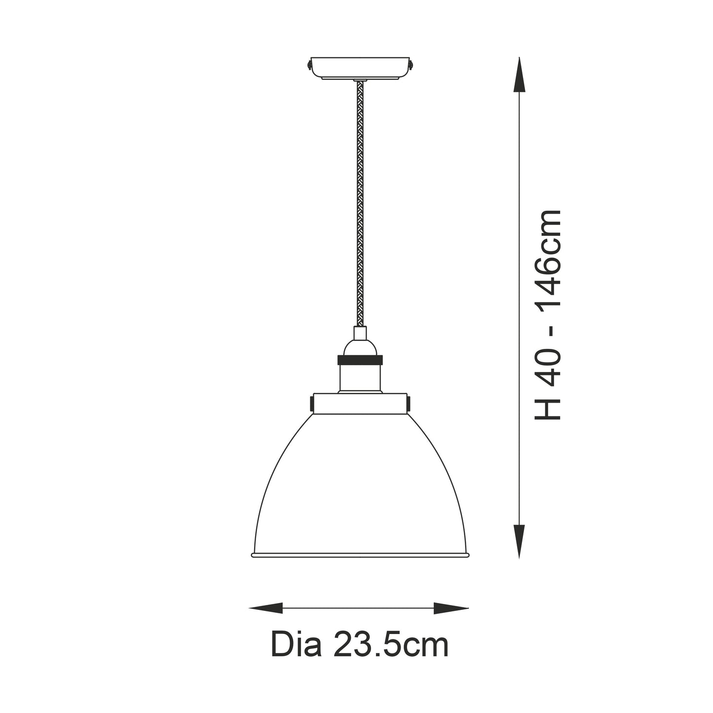 Franklin Small Pendant Antique Brass