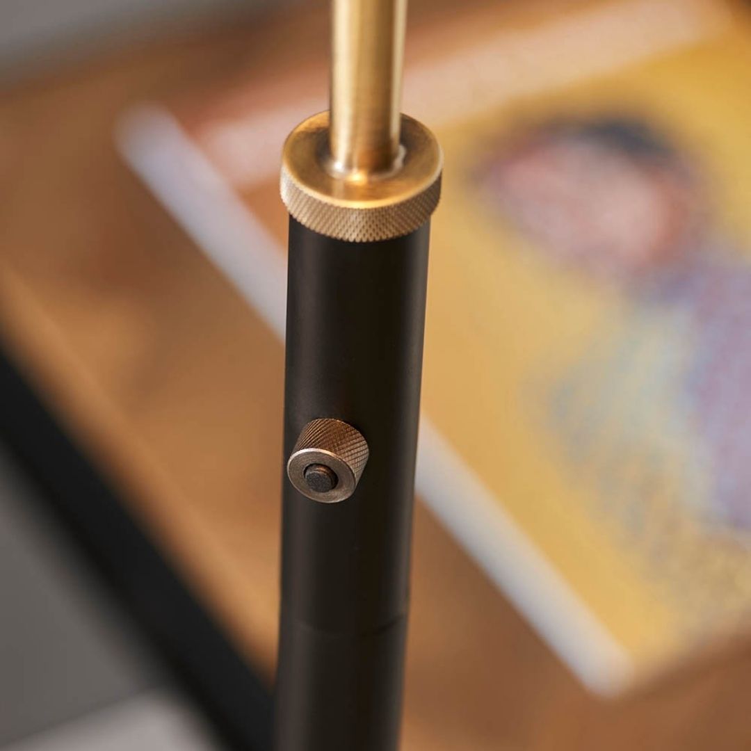 Franklin Black & Antique Brass Task Floor Lamp