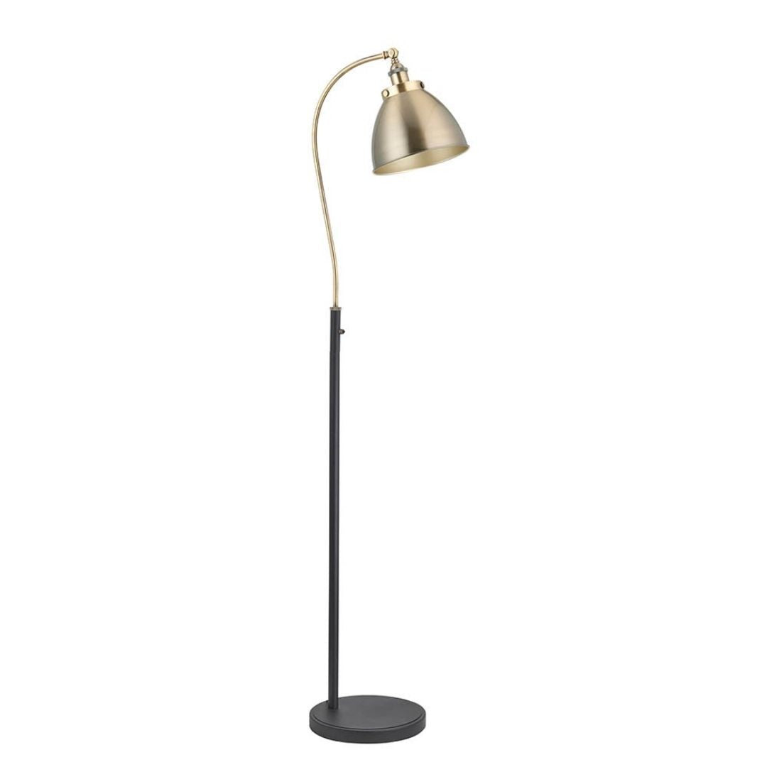 Franklin Black & Antique Brass Task Floor Lamp