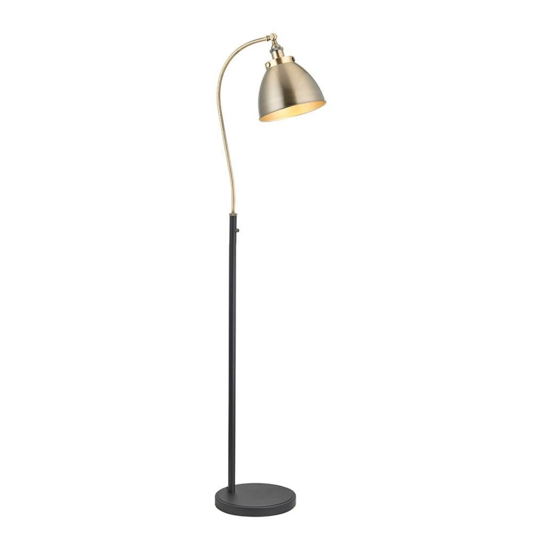 Franklin Black & Antique Brass Task Floor Lamp