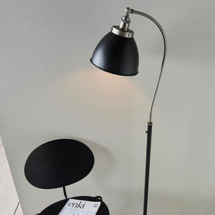 Franklin Black and Pewter Task Floor Lamp