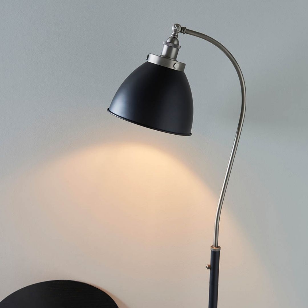 Franklin Black and Pewter Task Floor Lamp