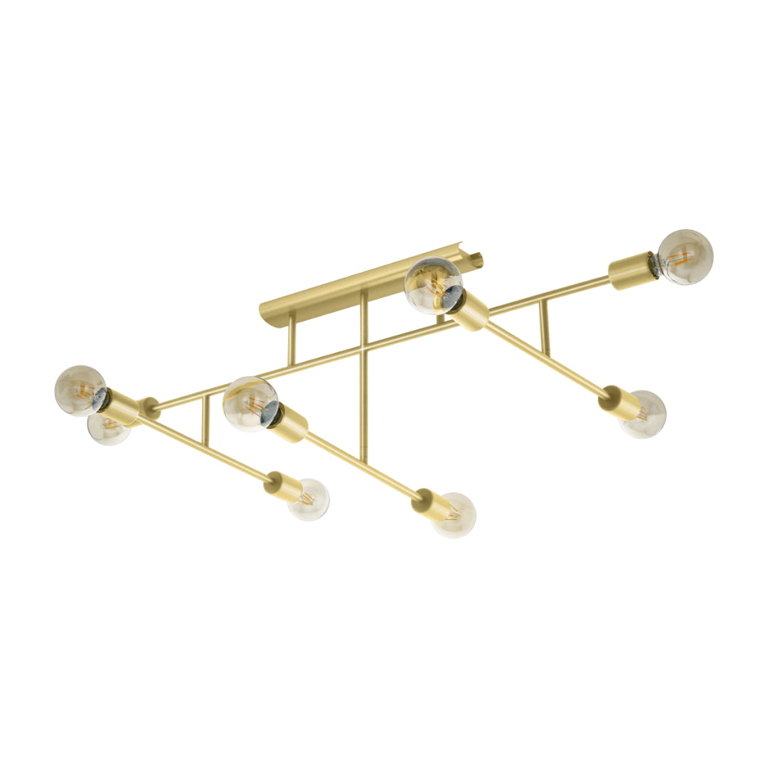 Belsiana Semi-Flush Gold Ceiling Light