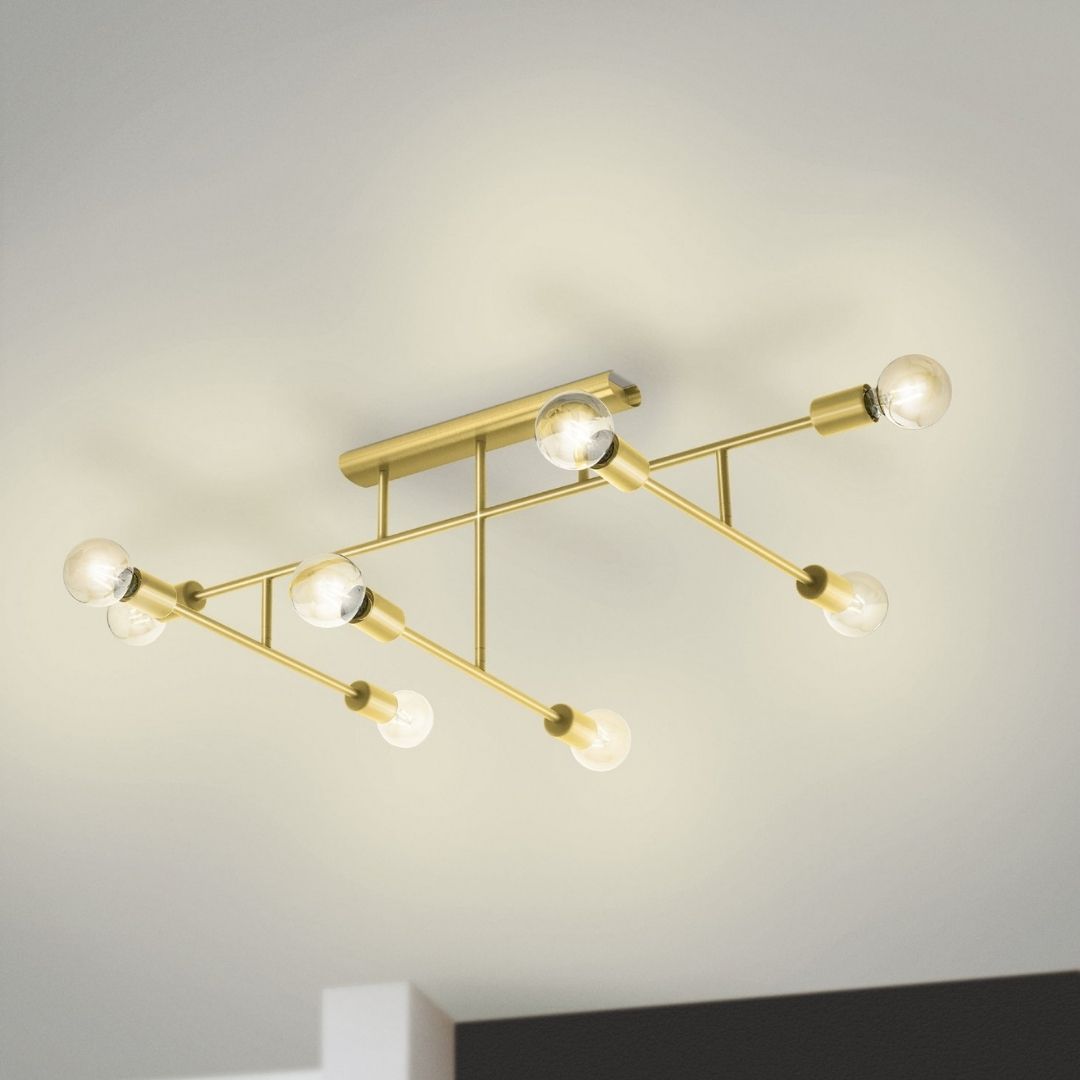 Belsiana Semi-Flush Gold Ceiling Light