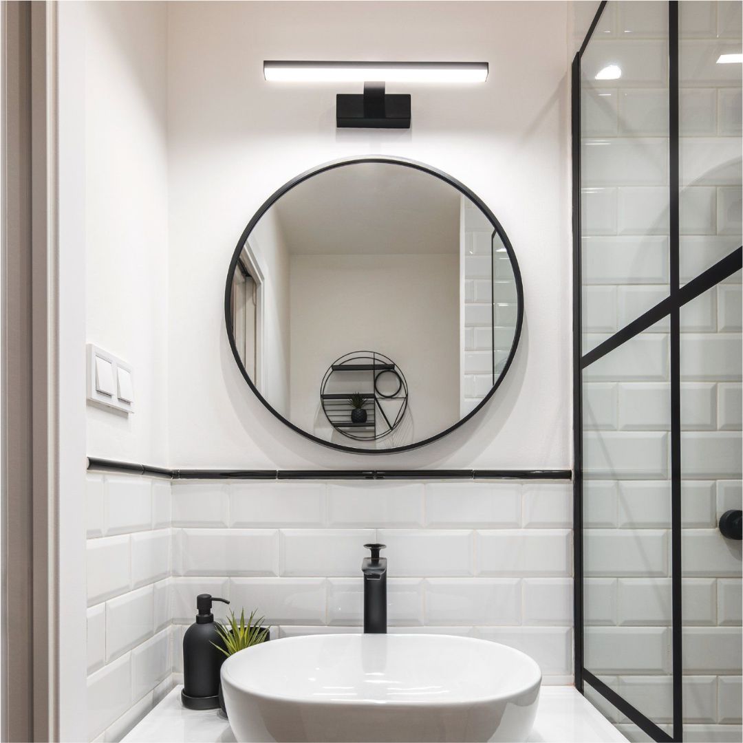 Pandella Small LED Black Mirror Light
