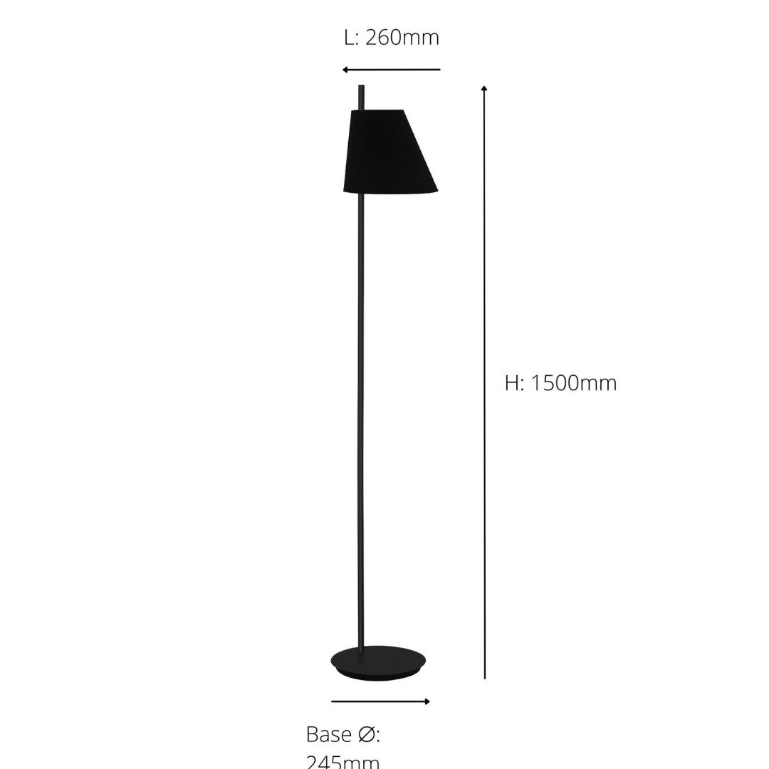 Estaziona Black Floor Lamp