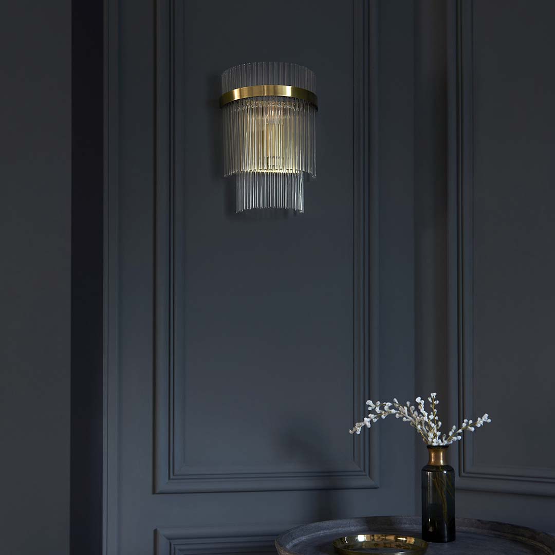 Marietta Antique Brass Wall Light