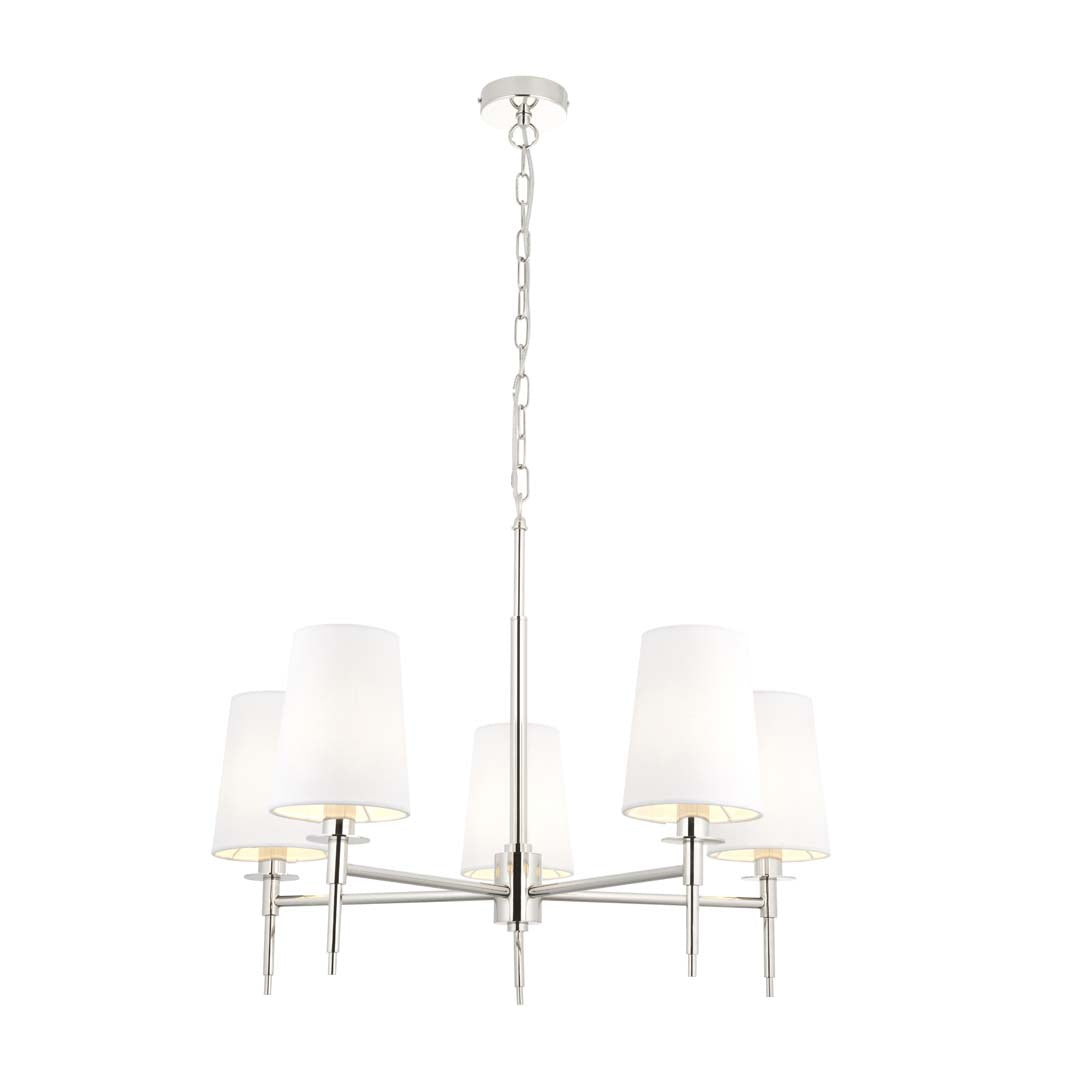 Obasi 5-Light Nickel Shaded Chandelier