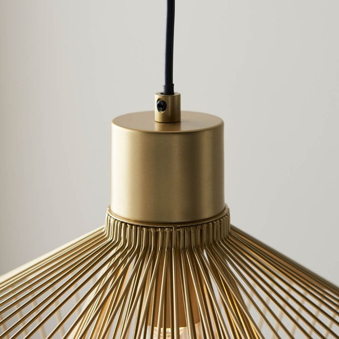 Kimberley 1 Light Gold Pendant Ceiling Light