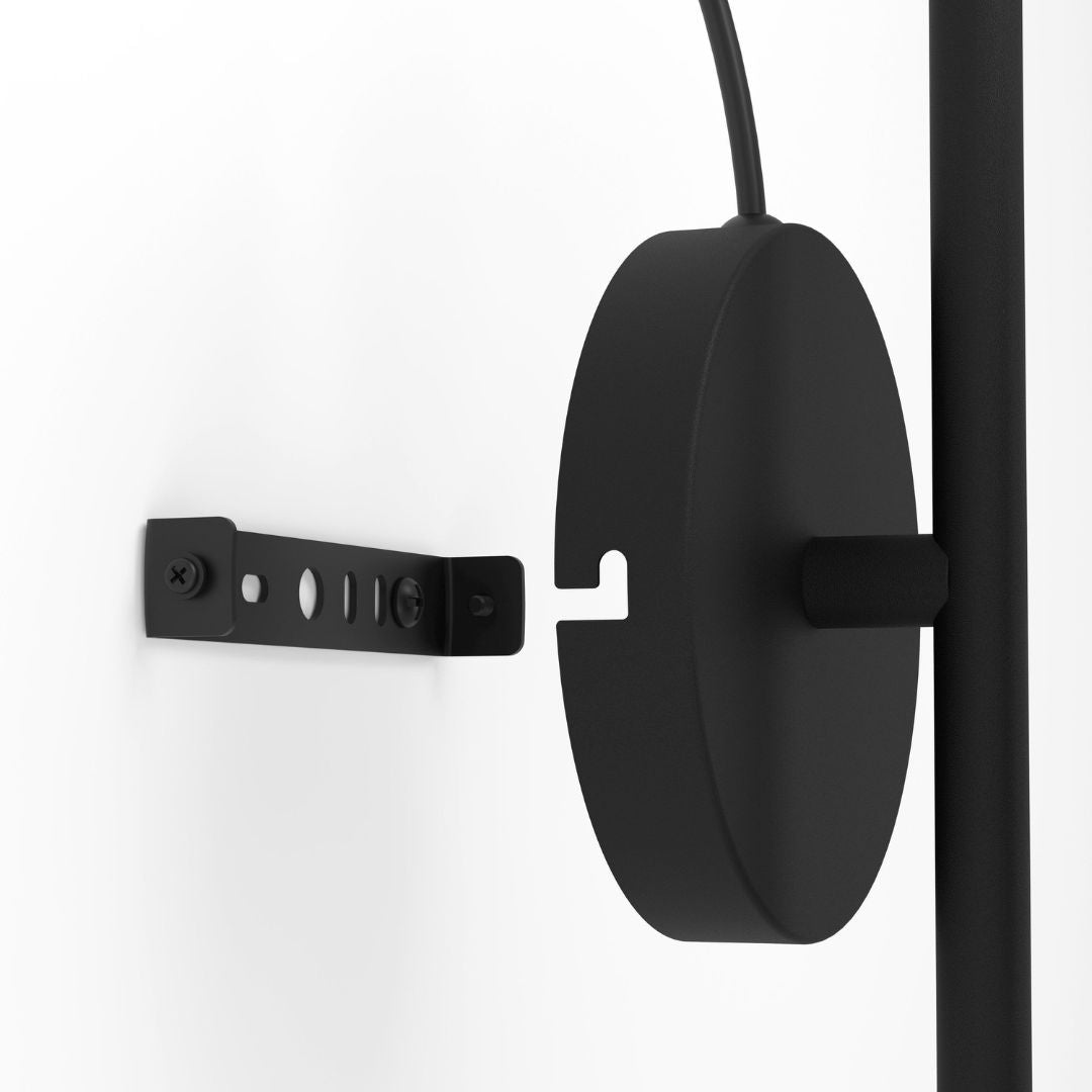 Canterras 1 Light Black and Grey Wall Light