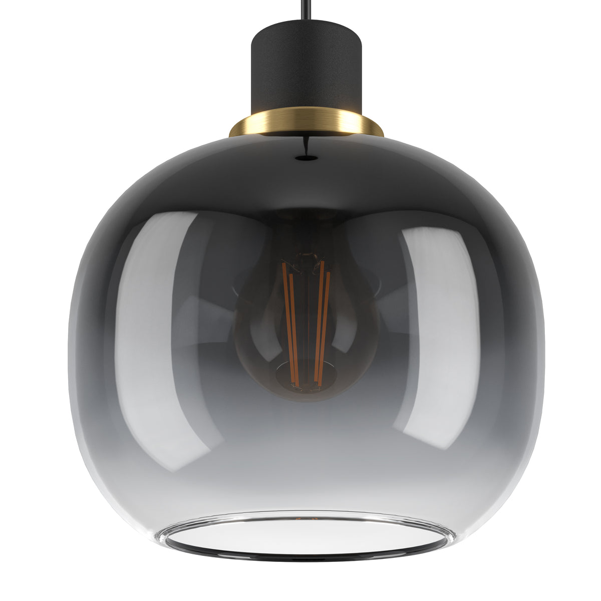Oilella 3-Light Black & Grey Ceiling Pendant