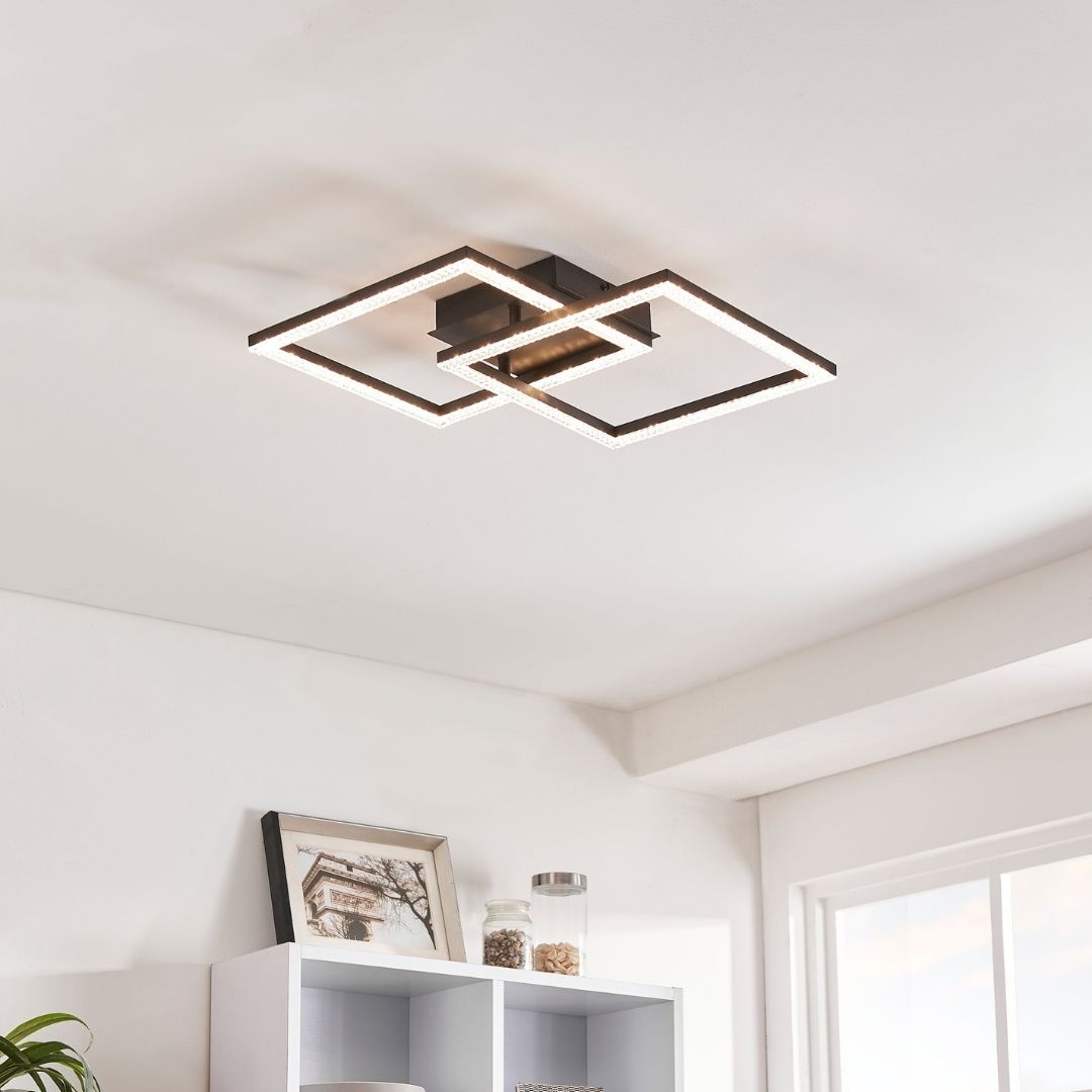 Lejias Black LED Flush Ceiling Light