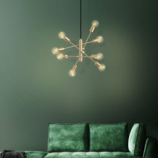 Gradoli 8 Light Gold Pendant Ceiling Light