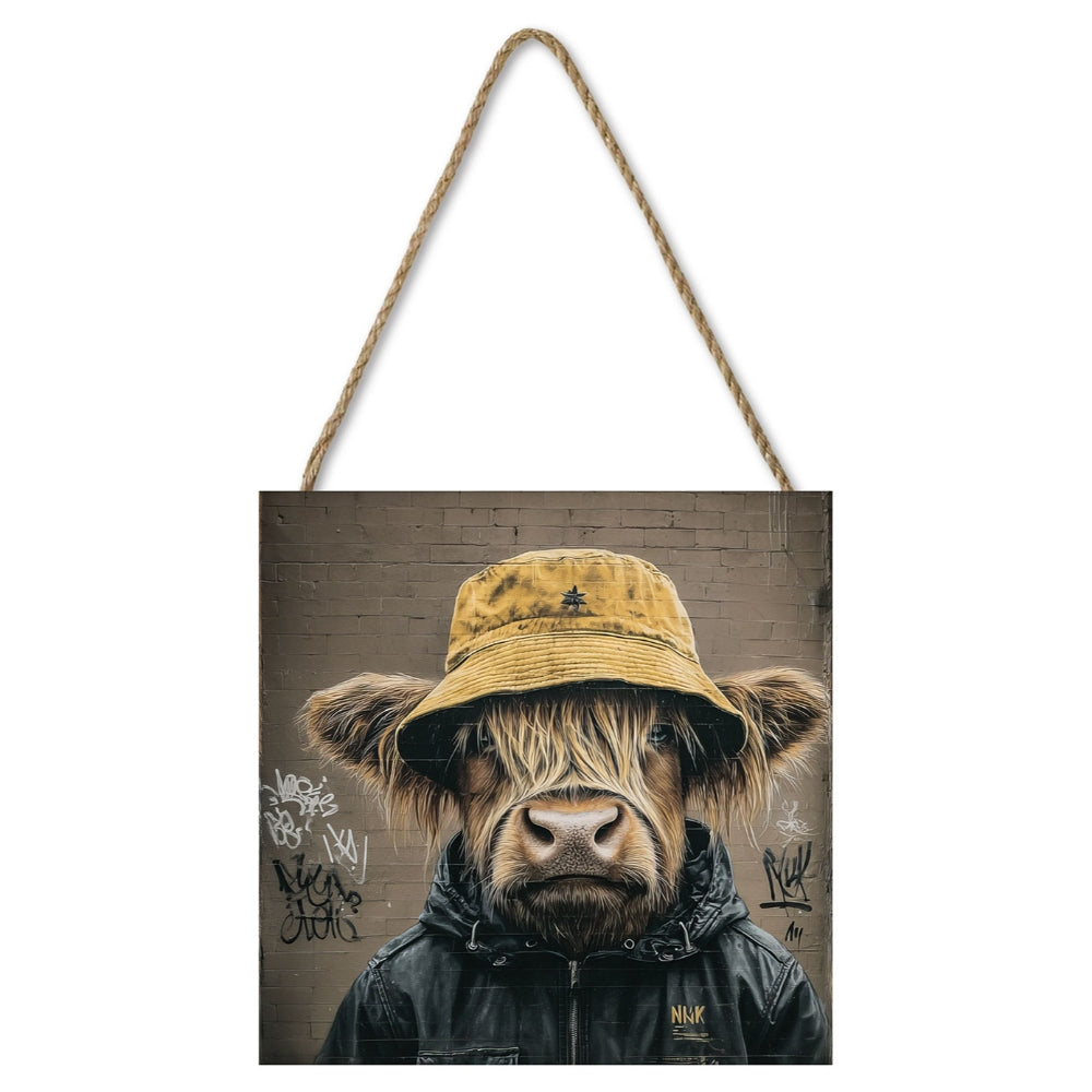 Highland Whats The Story 20x20 Wooden Block