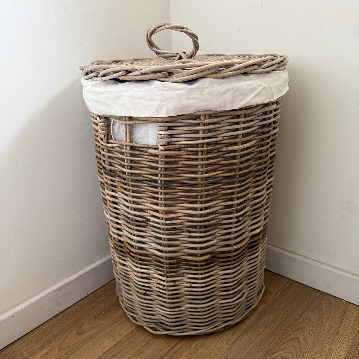 Wovenhill Round Kubu Rattan Laundry Baskets