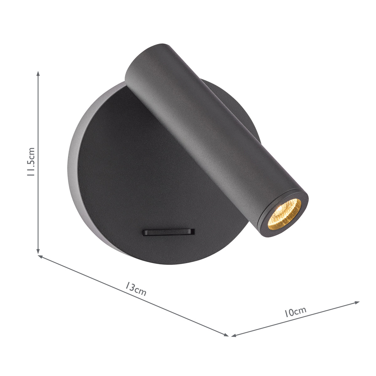 Itala Single Spotlight Matt Black LED
