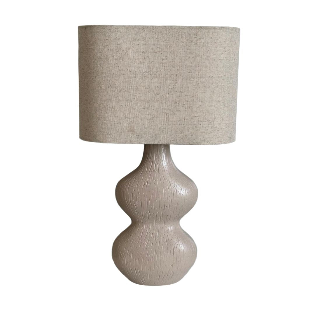 Stephanie Beige Resin Table Lamp