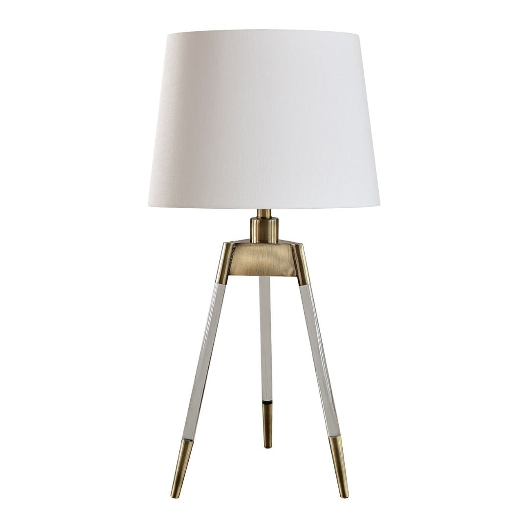 Sophie Antique Brass Tripod Table Lamp