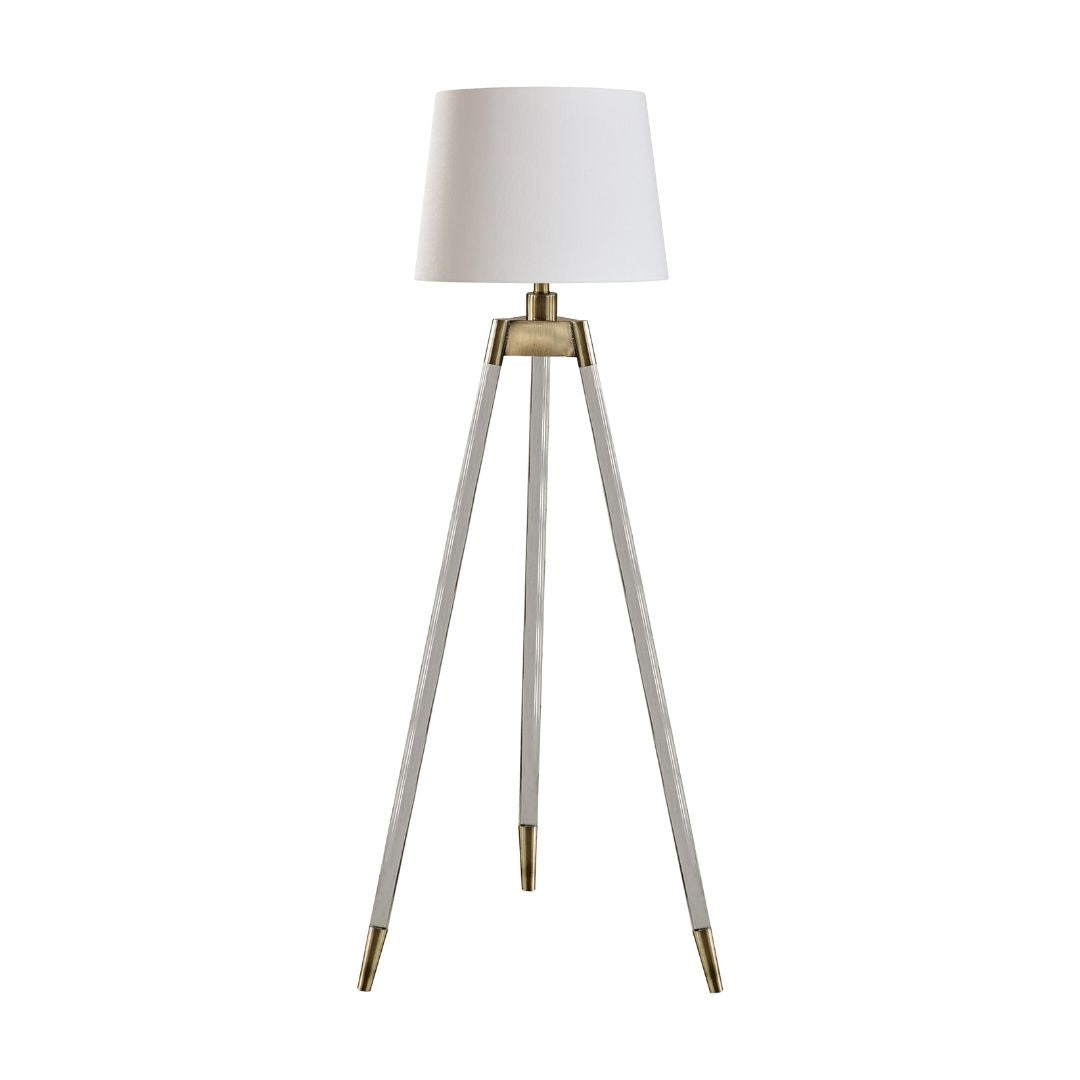 Sophie White and Antique Tripod Floor Lamp