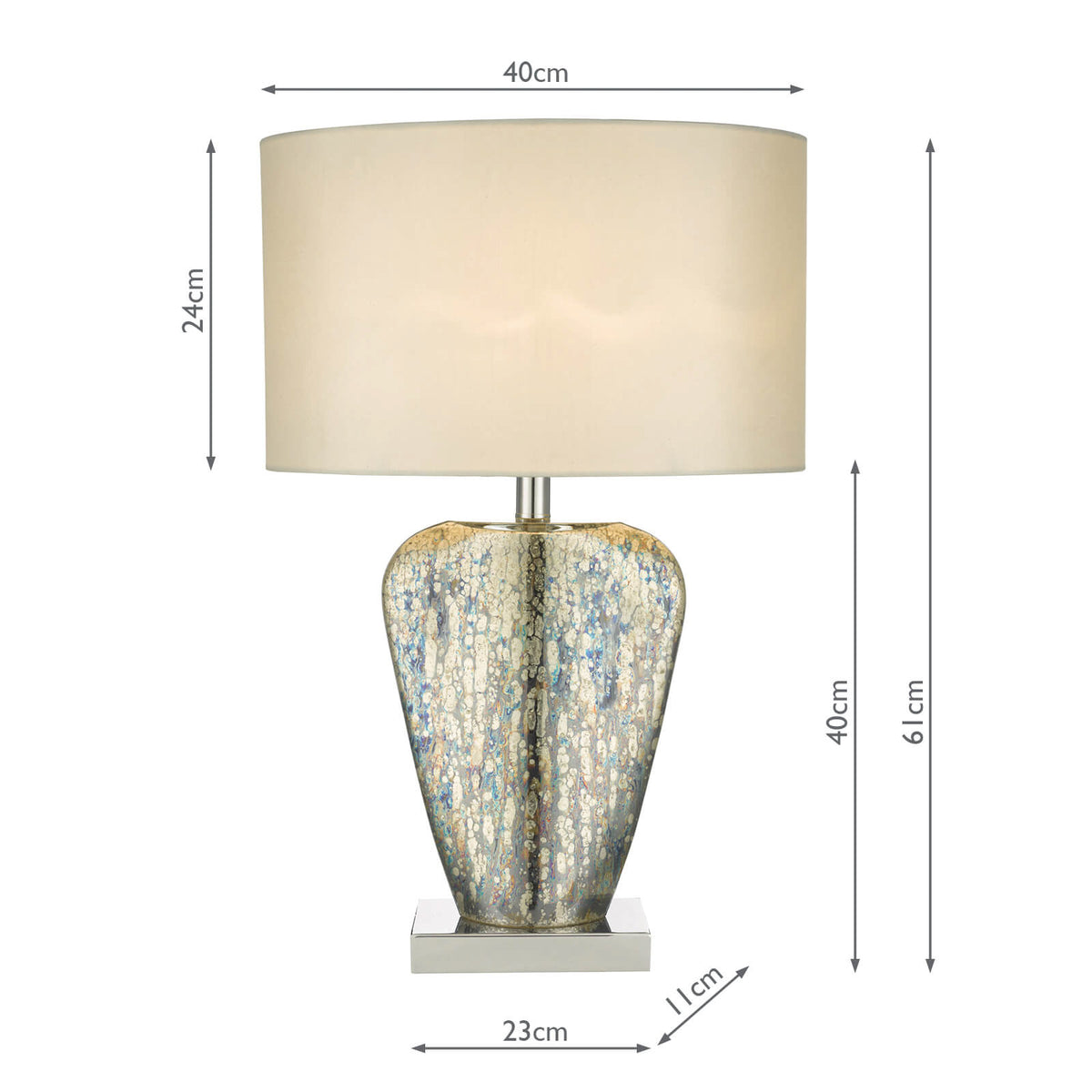 Syracuse Silver Mercury Glass Table Lamp