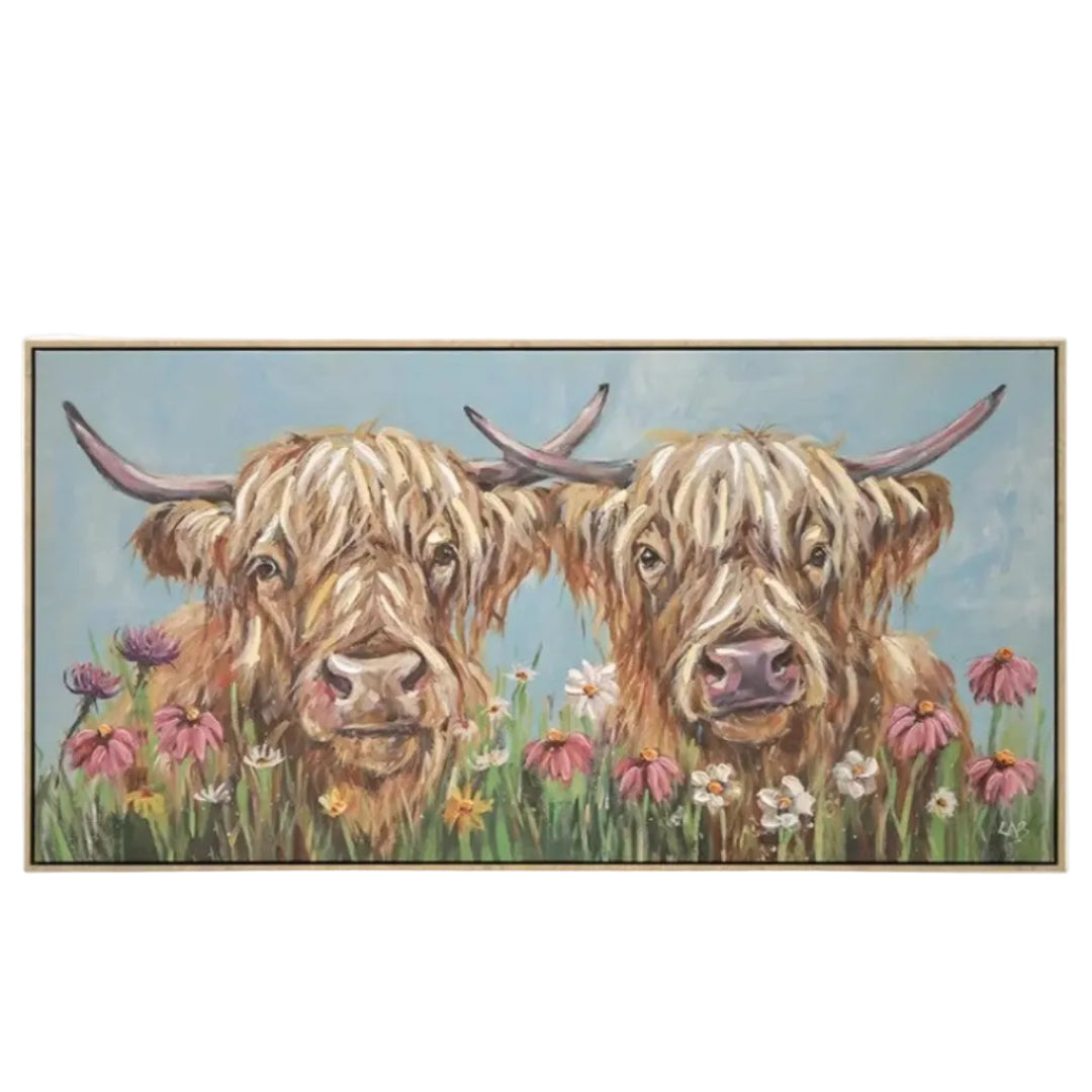 Tilly and Milly 50x100cm Framed Canvas