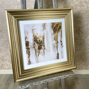 Gold Abstract Wall Art II with Champagne Gold Frame