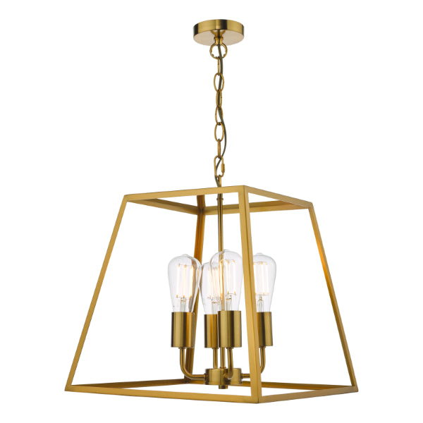 Academy Brass Lantern Ceiling Light