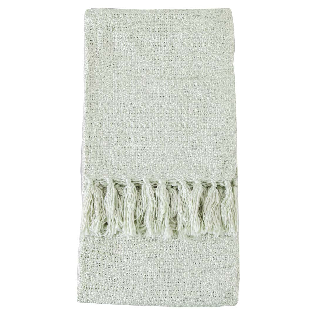 Acrylic Textured Green Throw