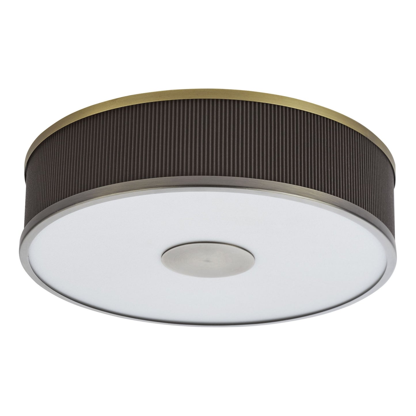 Alvaro 3 Light Antique Bronze & Brown Flush Ceiling Light