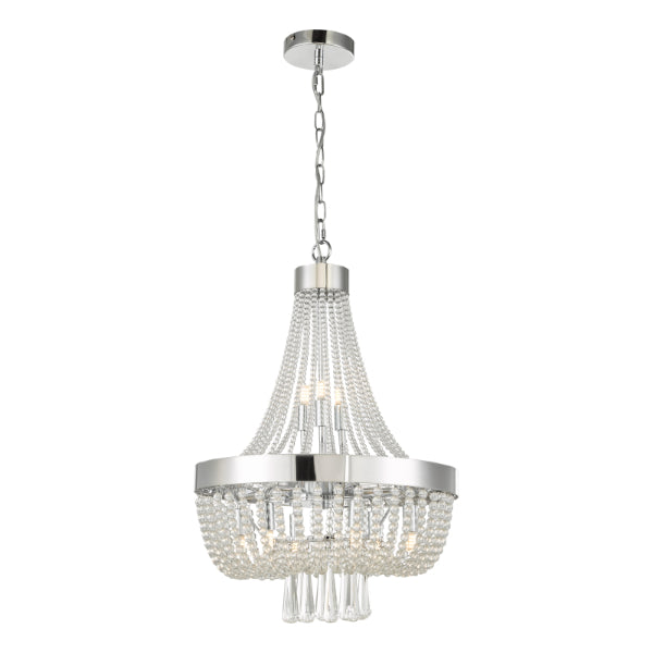 Alyssa Polished Chrome & Crystal Chandelier