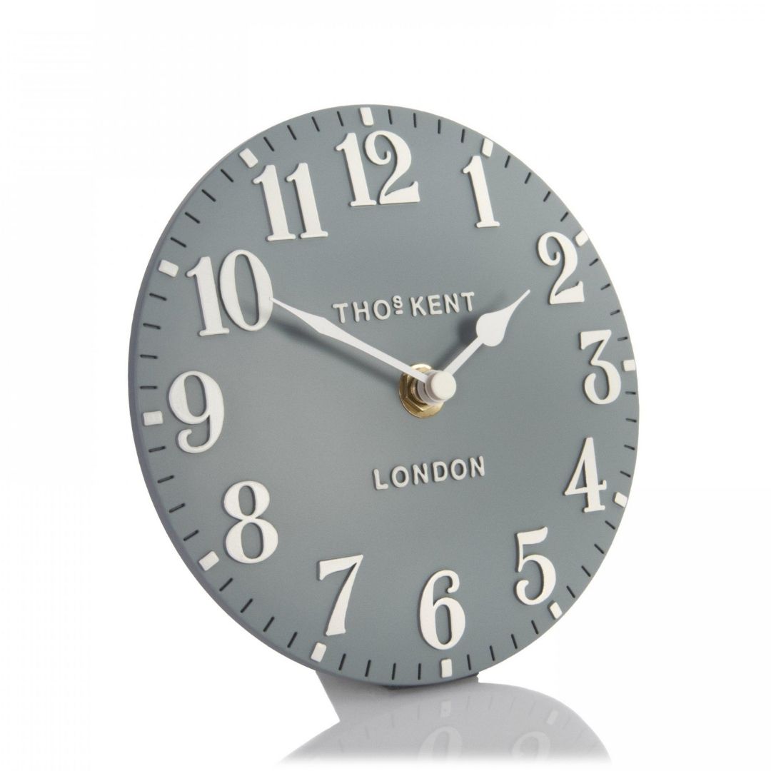 Thomas Kent Arabic Mantel Clock Flax Blue