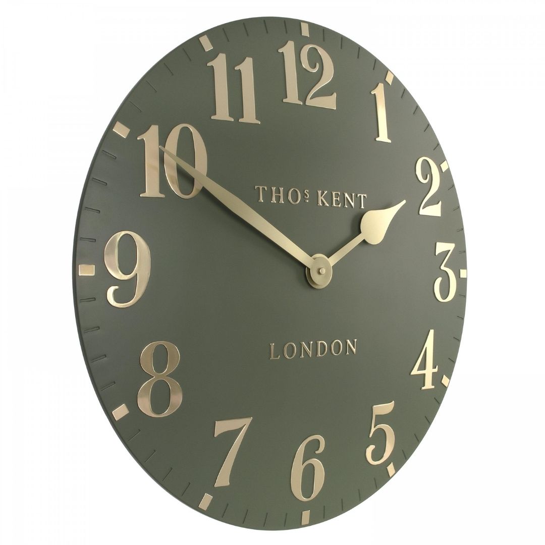 Thomas Kent 20" Arabic Wall Clock Lichen Green