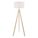 Armitage Light Wood Tripod Floor Lamp with Natural Shade