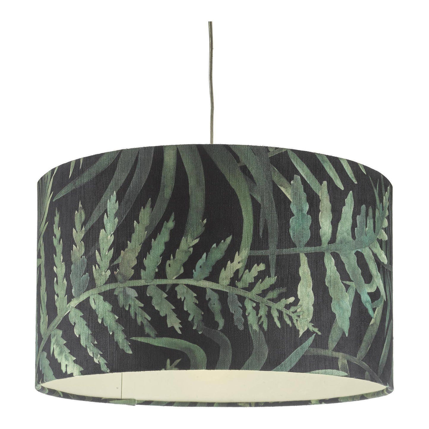 Bamboo Print Green Leaf 49cm Pendant Light Shade