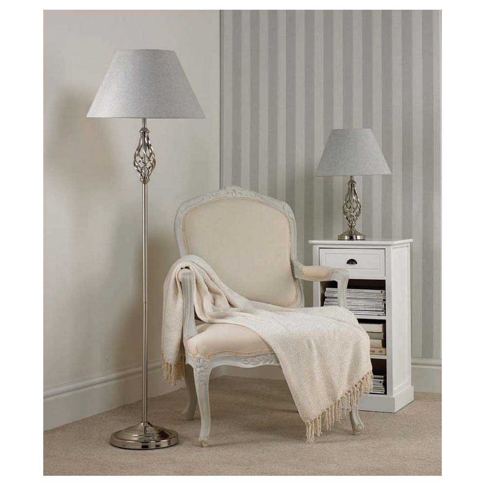 Maddison Twist 52cm Table Lamp Polished Chrome