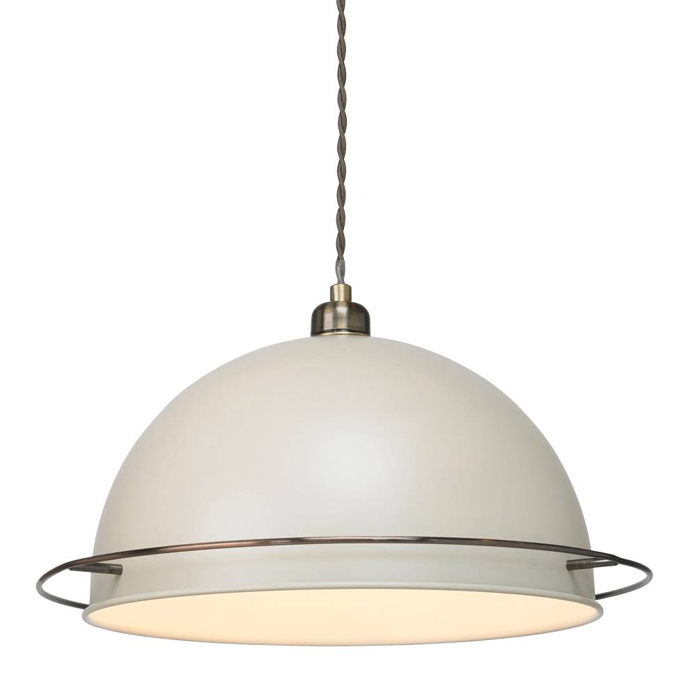Bauhaus Copper and Cream 31cm 1 Light Pendant Shade