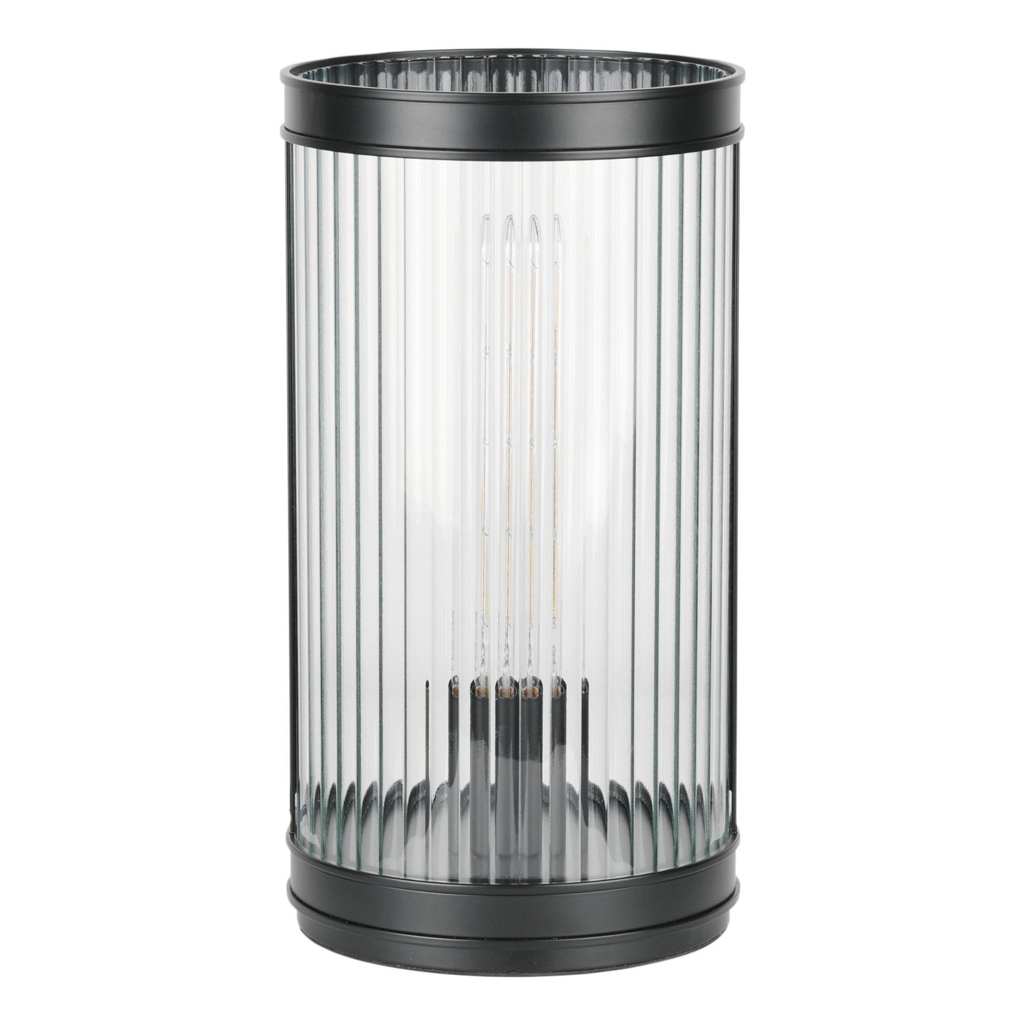 Bianka Matte Black & Glass Table Lamp