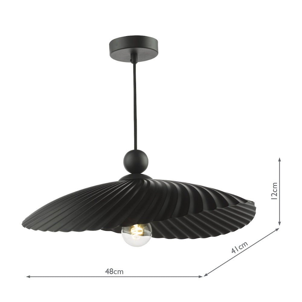 Bouvier Matte Black Easy-Fit Pendant (Shade Only)