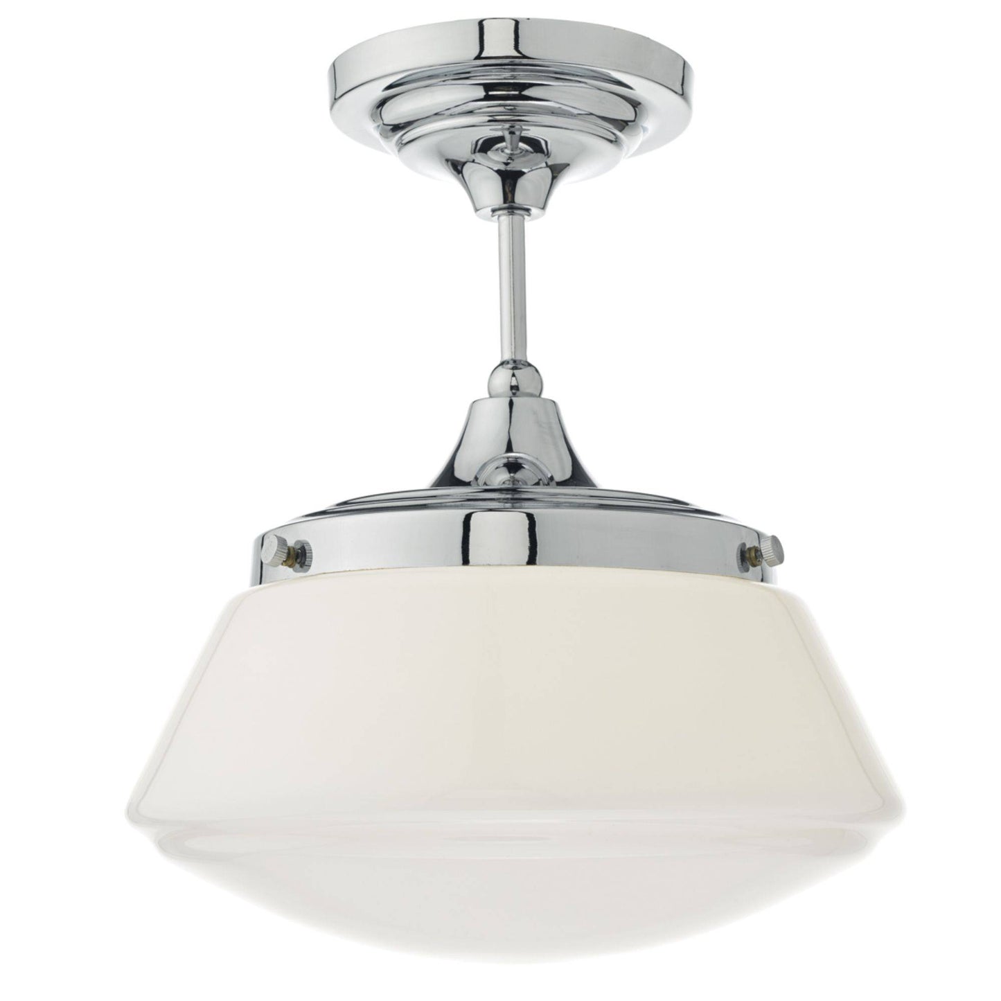 Caden Opal Glass IP44 School Light Pendant Ceiling Light