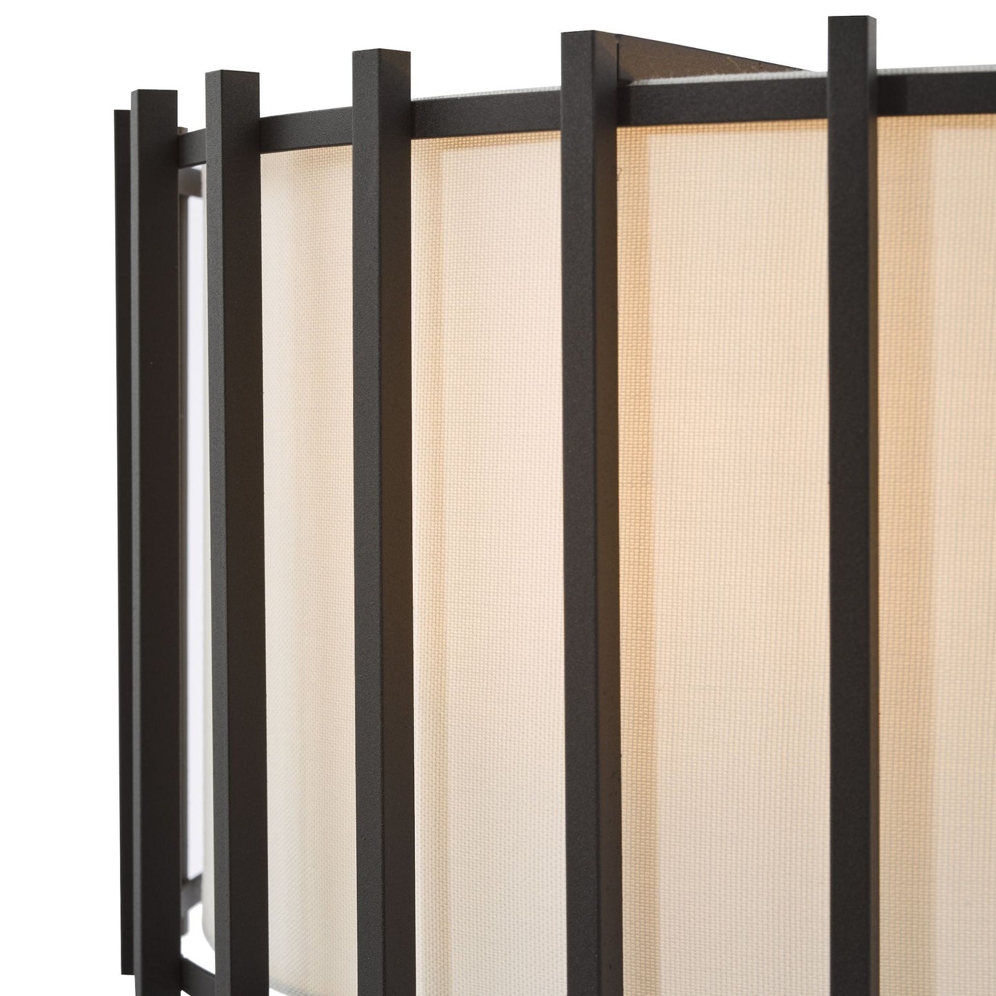 Cagliari 4 Light Matte Black & Ivory Pendant Ceiling Light