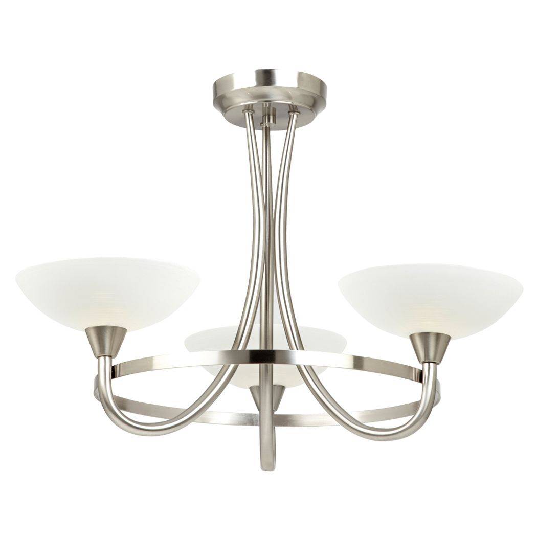 Cagney 3 Light Ceiling Light Satin Chrome